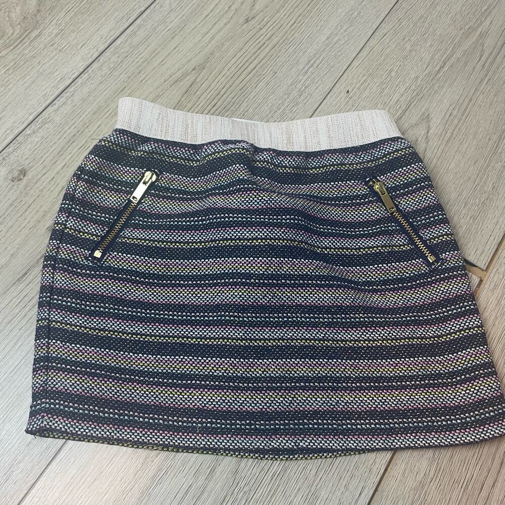 Osh Kosh Skirt fully lined metallic stripe w/ pockets Girls 5T